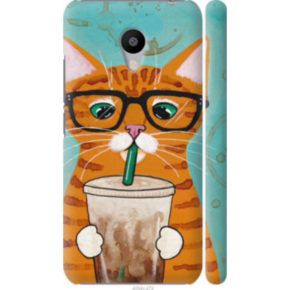 Чехол на Meizu M3 Зеленоглазый кот в очках (4054c-272)