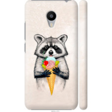 Чехол на Meizu M3 Енотик с мороженым (4602c-272)