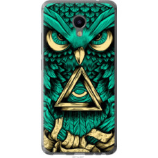 Чехол на Meizu M3e Сова Арт-тату (3971u-607)