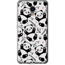 Чехол на Meizu M3e Панды (4318u-607)