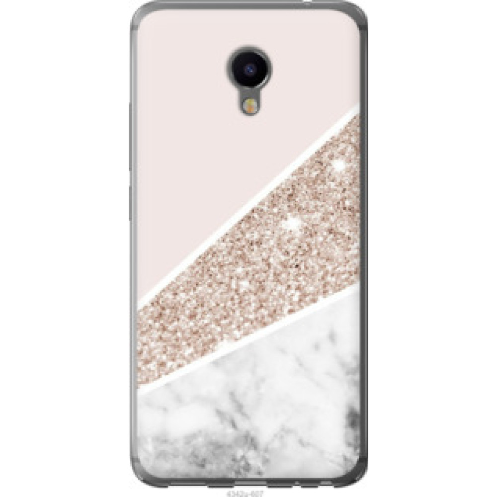 Чохол на Meizu M3e Пастельный мрамор (4342u-607)