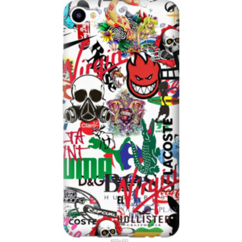 Чехол на Meizu M3x Many different logos (4022u-633)