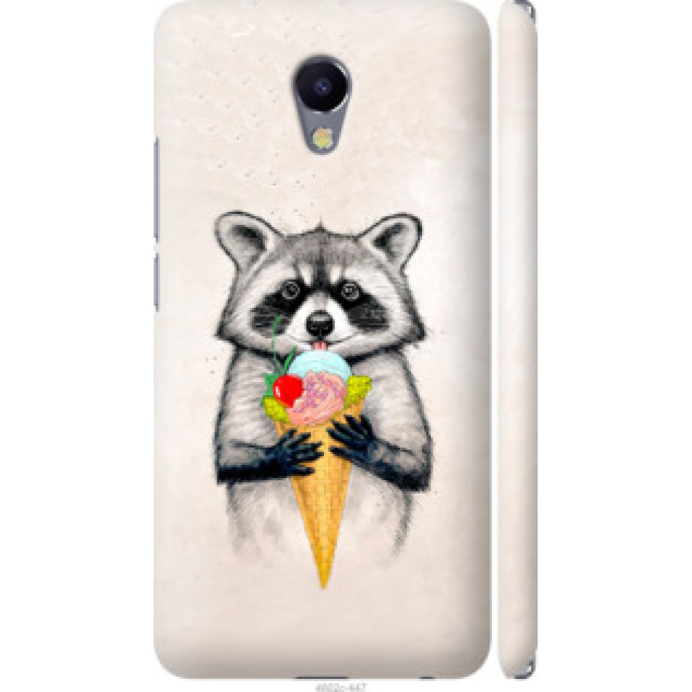Чохол на Meizu M5 Note Енотик с мороженым (4602c-447)