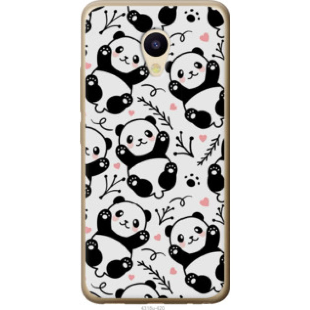 Чехол на Meizu M5 Панды (4318u-420)