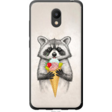 Чехол на Meizu M6 Енотик с мороженым (4602u-1349)