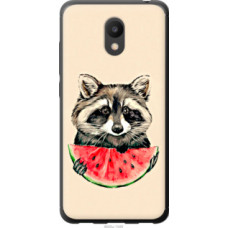 Чехол на Meizu M6 Енотик с арбузом (4605u-1349)
