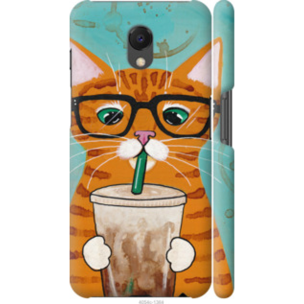 Чехол на Meizu M6s Зеленоглазый кот в очках (4054c-1364)