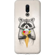 Чехол на Meizu 16 Енотик с мороженым (4602u-1739)