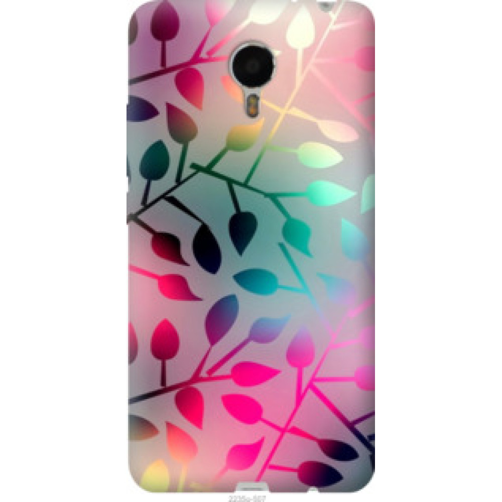 Чехол на Meizu Metal Листья (2235u-507)