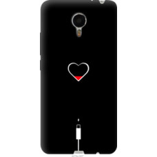 Чехол на Meizu Metal Подзарядка сердца (4274u-507)