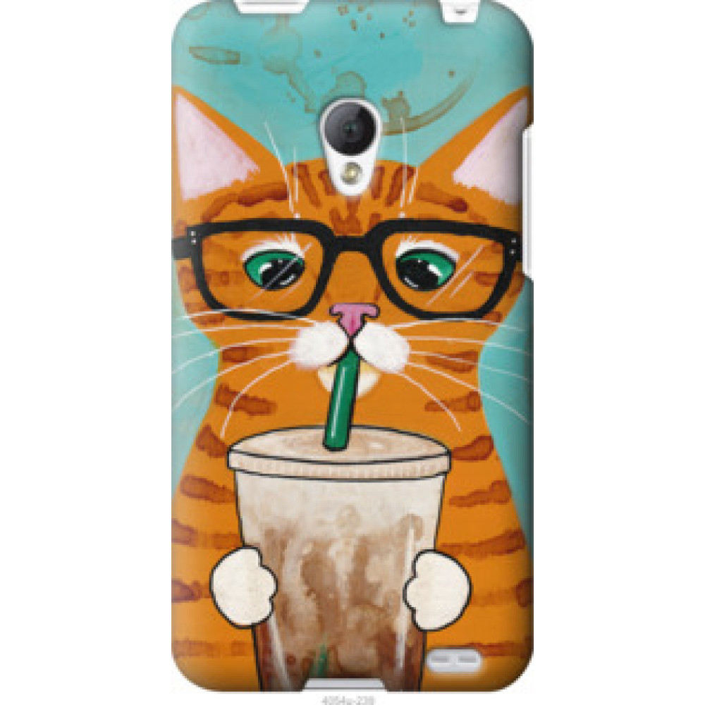 Чехол на Meizu MX2 Зеленоглазый кот в очках (4054u-239)