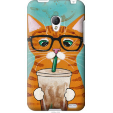 Чехол на Meizu MX2 Зеленоглазый кот в очках (4054u-239)