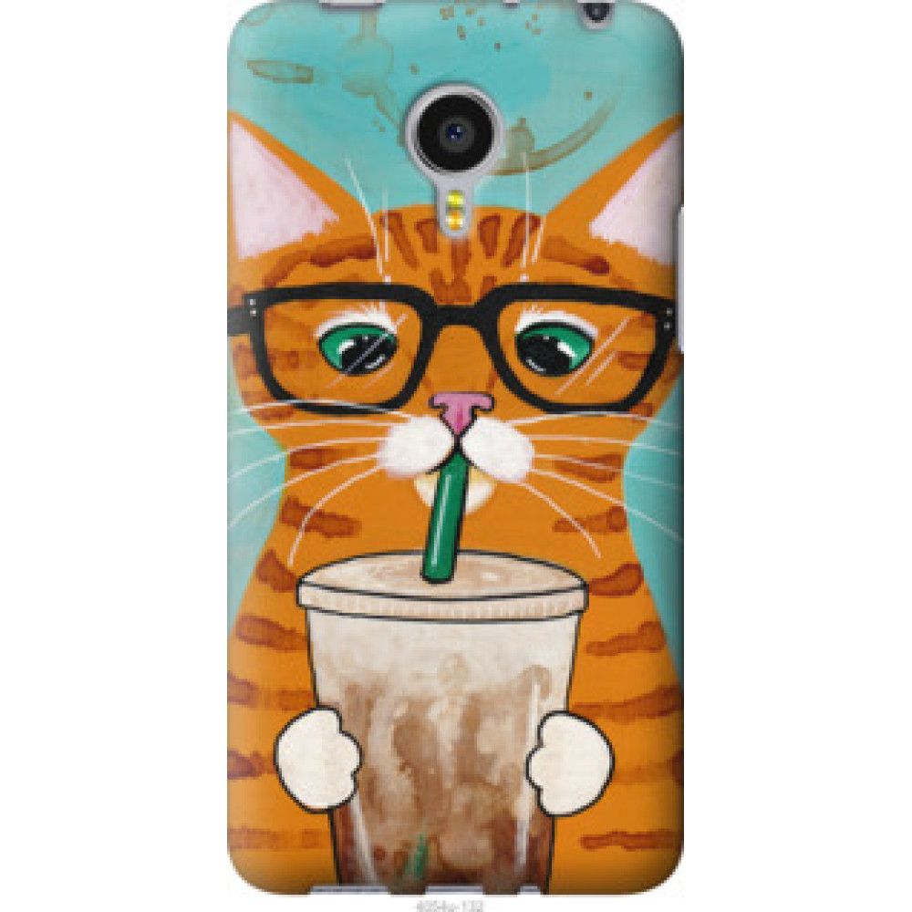 Чехол на Meizu MX4 PRO Зеленоглазый кот в очках (4054u-132)