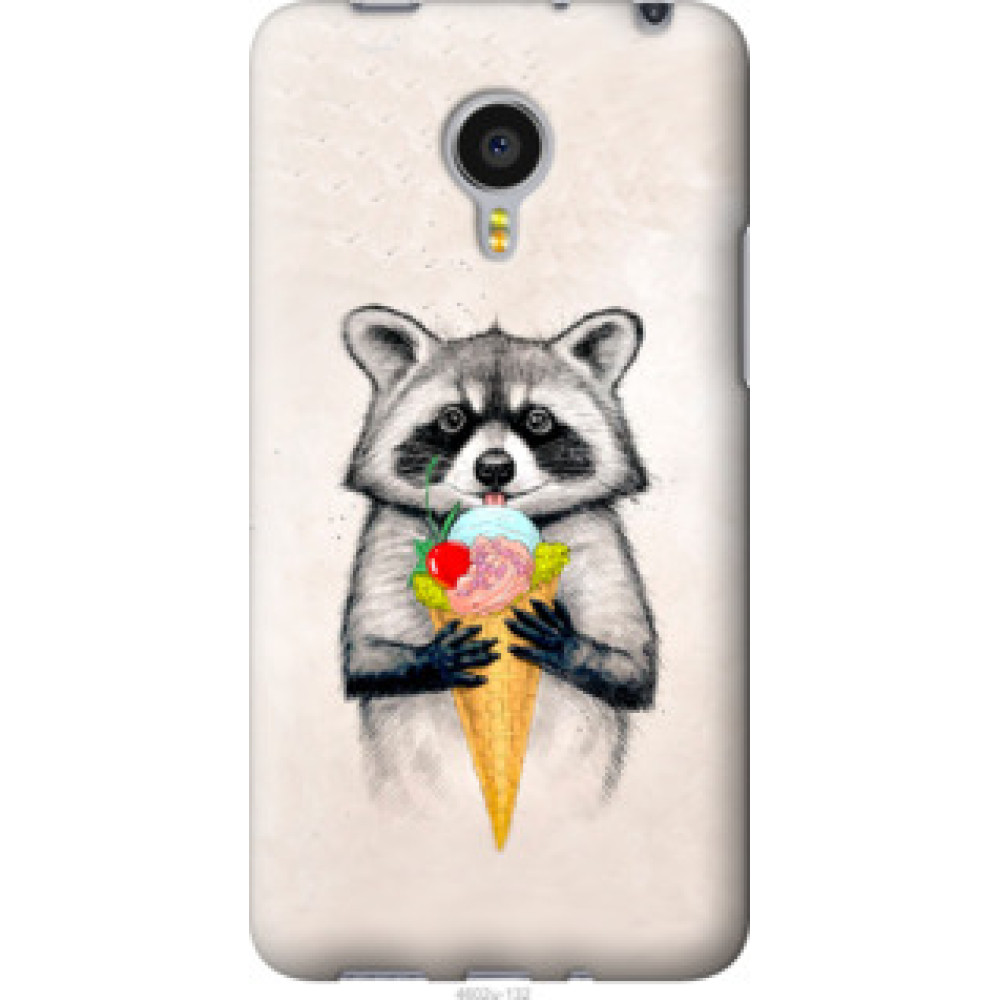 Чохол на Meizu MX4 PRO Енотик с мороженым (4602u-132)