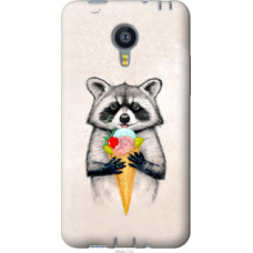 Чехол на Meizu MX4 Енотик с мороженым (4602u-131)