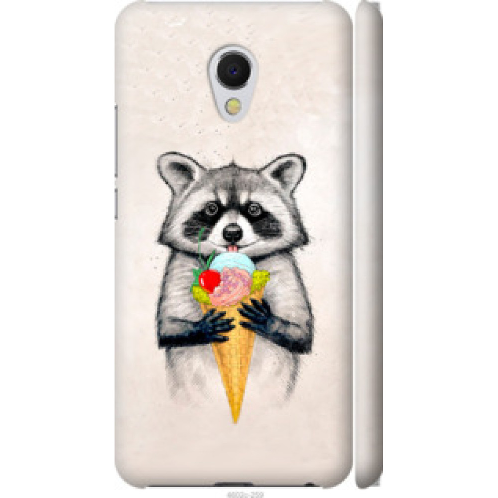 Чохол на Meizu MX6 Енотик с мороженым (4602c-259)
