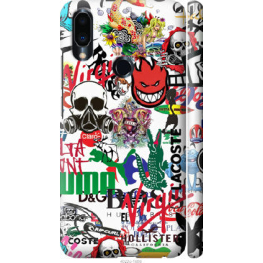 Чохол на Meizu Note 9 Many different logos (4022c-1689)