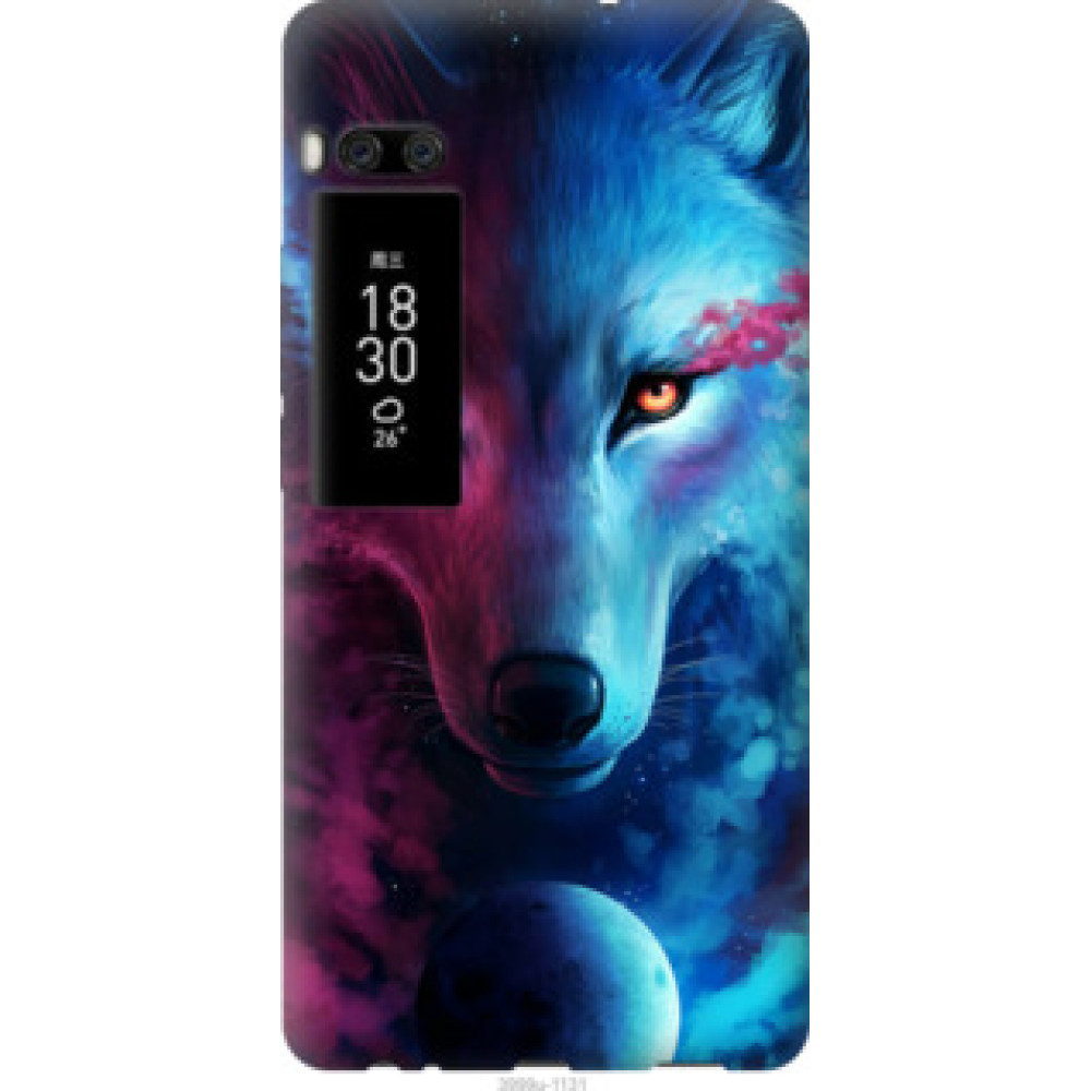 Чехол на Meizu Pro 7 Plus Арт-волк (3999u-1131)