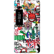 Чехол на Meizu Pro 7 Plus Many different logos (4022u-1131)