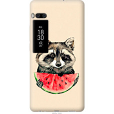 Чехол на Meizu Pro 7 Енотик с арбузом (4605u-1044)
