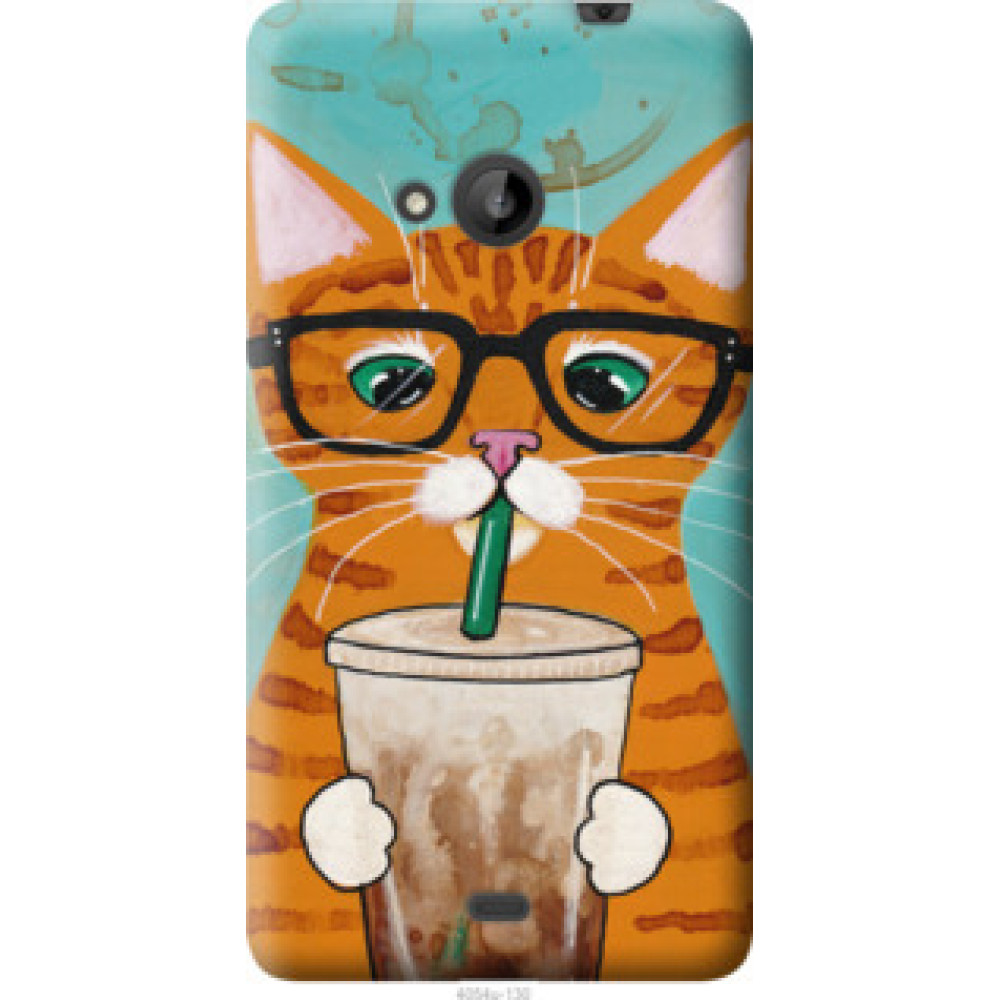 Чохол на Microsoft Lumia 535 Зеленоглазый кот в очках (4054u-130)