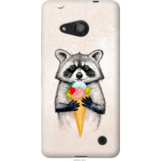 Чехол на Microsoft Lumia 550 Енотик с мороженым (4602u-343)