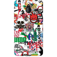 Чехол на Microsoft Lumia 640 XL Many different logos (4022u-168)