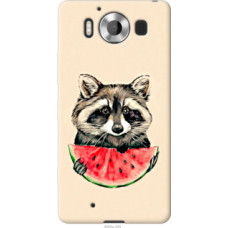 Чехол на Microsoft Lumia 950 Dual Sim Енотик с арбузом (4605u-294)
