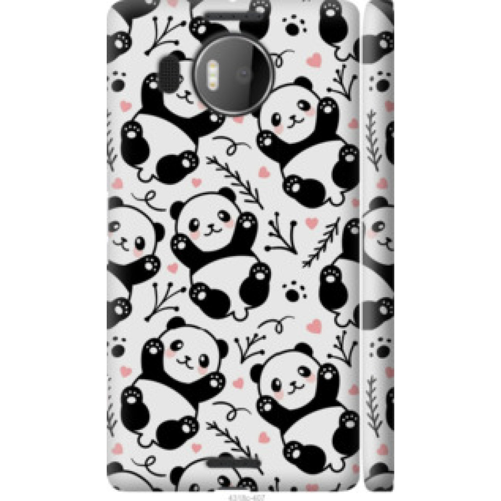 Чехол на Microsoft Lumia 950 XL Dual Sim Панды (4318c-407)