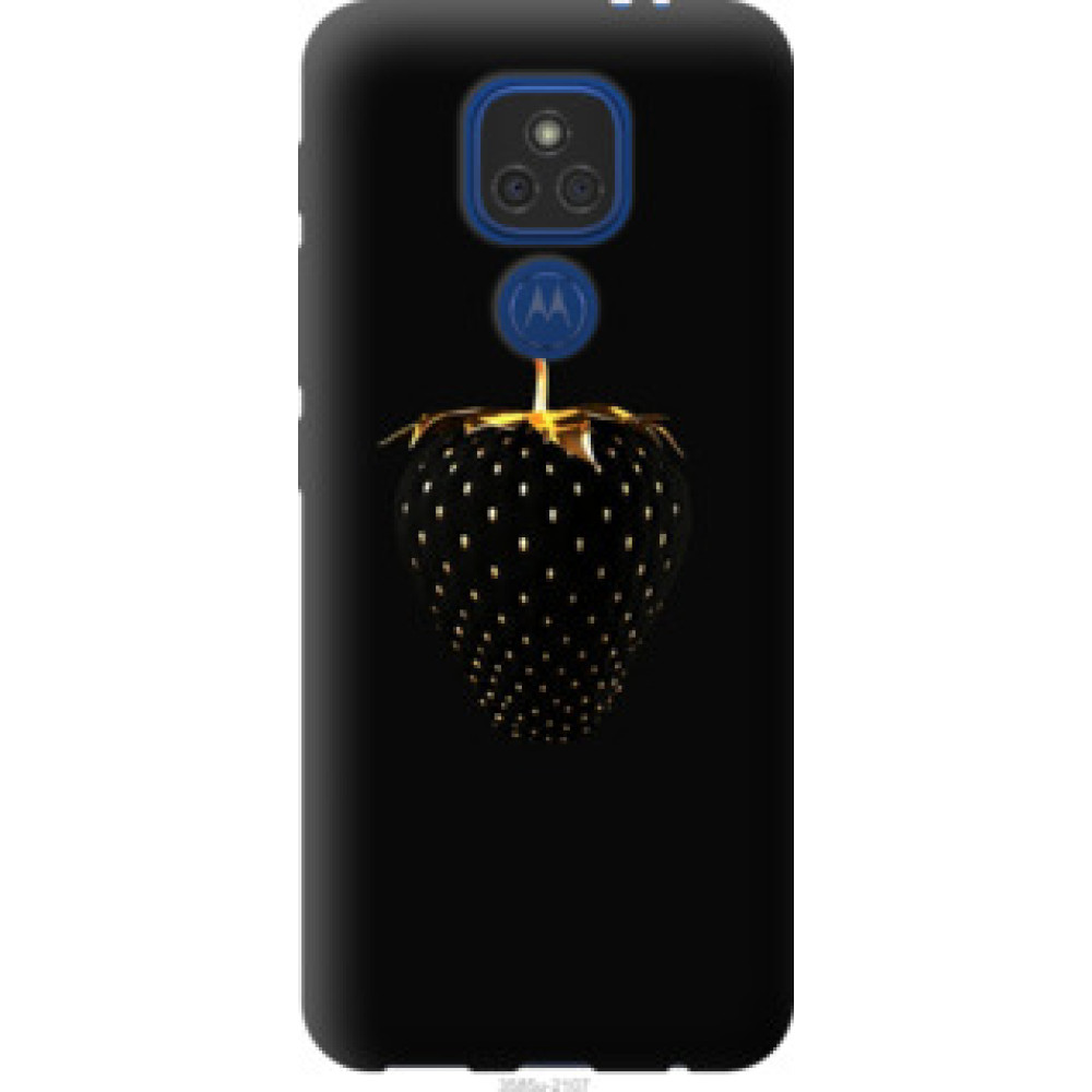 Чехол на Motorola E7 Plus Черная клубника (3585u-2107)