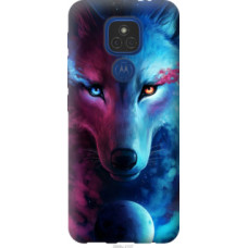 Чехол на Motorola E7 Plus Арт-волк (3999u-2107)