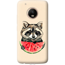 Чехол на Motorola Moto G5 PLUS Енотик с арбузом (4605u-1038)