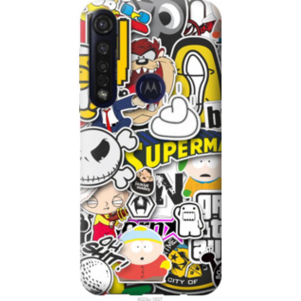 Чехол на Motorola G8 Plus Popular logos (4023u-1837)