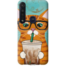 Чехол на Motorola G8 Plus Зеленоглазый кот в очках (4054u-1837)