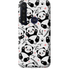 Чехол на Motorola G8 Plus Панды (4318u-1837)