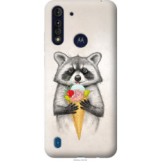 Чехол на Motorola G8 Power Lite Енотик с мороженым (4602u-2032)