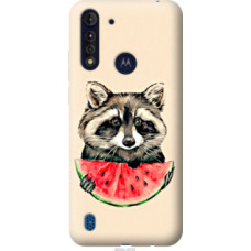 Чехол на Motorola G8 Power Lite Енотик с арбузом (4605u-2032)
