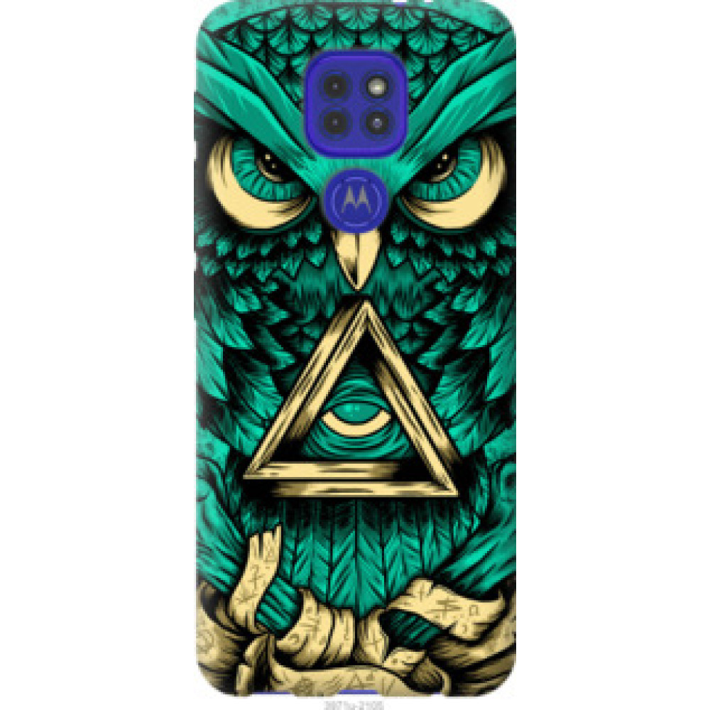 Чехол на Motorola G9 Play Сова Арт-тату (3971u-2105)