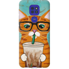 Чехол на Motorola G9 Play Зеленоглазый кот в очках (4054u-2105)