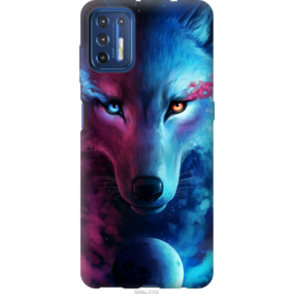 Чехол на Motorola G9 Plus Арт-волк (3999u-2104)