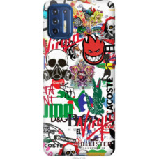 Чехол на Motorola G9 Plus Many different logos (4022u-2104)