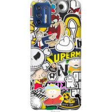 Чехол на Motorola G9 Plus Popular logos (4023u-2104)