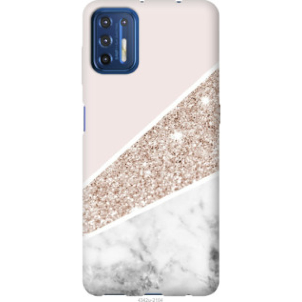 Чехол на Motorola G9 Plus Пастельный мрамор (4342u-2104)