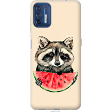 Чехол на Motorola G9 Plus Енотик с арбузом (4605u-2104)