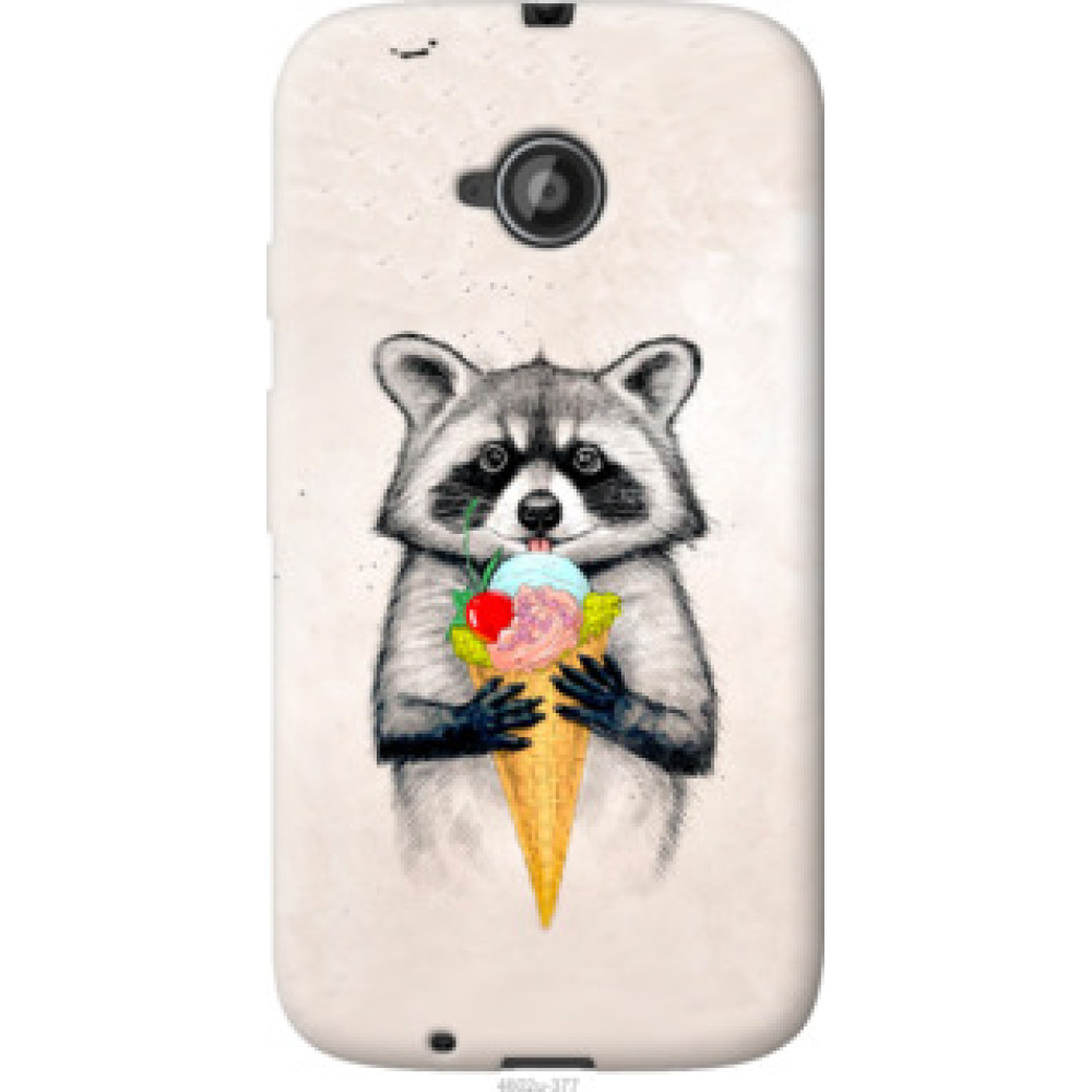 Чохол на Motorola Moto E2 Енотик с мороженым (4602u-377)
