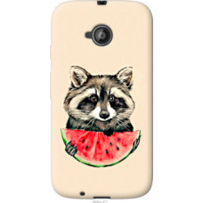 Чехол на Motorola Moto E2 Енотик с арбузом (4605u-377)