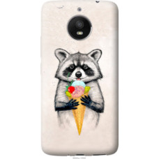 Чехол на Motorola Moto E4 Plus Енотик с мороженым (4602u-1000)