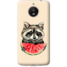 Чехол на Motorola Moto E4 Plus Енотик с арбузом (4605u-1000)