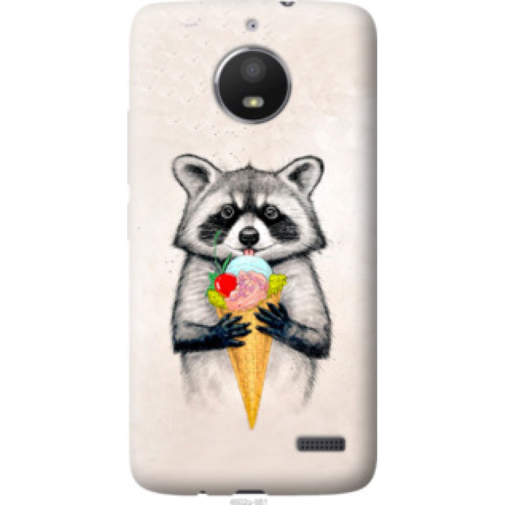 Чохол на Motorola Moto E4 Енотик с мороженым (4602u-981)