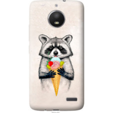 Чехол на Motorola Moto E4 Енотик с мороженым (4602u-981)